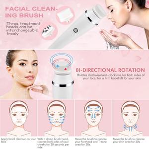 Dispositivo de Limpieza Facial Eléctrico Inteligente de Silicona Multifuncional Portátil, Rodillo de Masaje Facial, Cepillo de Limpieza Facial - Product Image 5