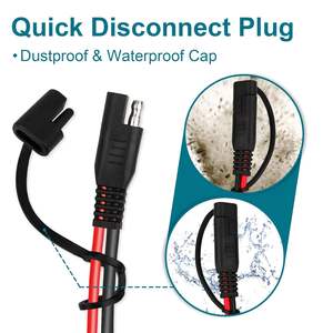 Kabel Ekstensi Tembaga SAE 2FT 10AWG Berisolasi PVC 110V Adaptor Konektor Baterai Kabel Aksesori Harness - Product Image 4