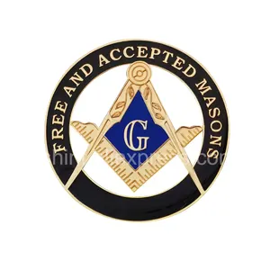 Freemason – autocollants d'emblème de voiture, Badge de chevalier de personnalité en métal, accessoires de décoration de véhicule d'affaires, taille personnalisée