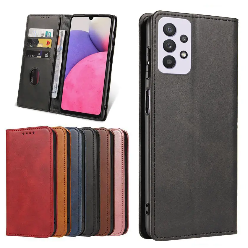 Luxury designer magnetic mobile phone bags & cases cell phone case leather flip phone case for Samsung S22 S21 ULTRA A53 A21 A31