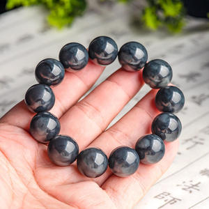 Pulsera de Jade Natural de Hotan, Cuentas de Jade Tinta, Joyería de Mano de Moda para Hombre y Mujer, Diseño Original SL23 - Product Image 3
