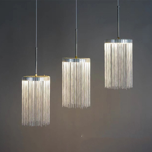 Lustre à pampilles I340, éclairage suspendu pour scène, rideau lumineux coloré, décoration pour <span class=keywords><strong>mariage</strong></span> - Product Image 3