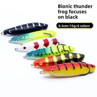 Leurre souple bionique en forme de grenouille moche - Thunder Frog pour lancer longue distance - Idéal pour la pêche estivale de la carpe et du bar en ruisseau, lac ou océan