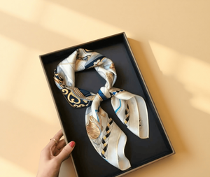 Khăn lụa nghệ thuật tùy chỉnh cho phụ nữ 100% lụa dâu tằm 70x70cm màu sắc phong phú họa tiết phức tạp phụ kiện thời trang sang trọng - Product Image 3