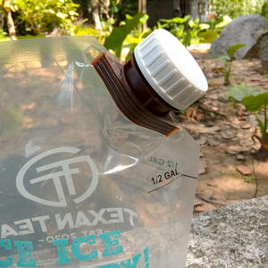 ถุงพลาสติก PE แบบตั้งได้ พิมพ์โลโก้ได้ รีไซเคิลได้ มีจุกมุม ปิดผนึกด้วยความร้อน สำหรับน้ำแร่ น้ำผลไม้ เครื่องดื่มชนิดน้ำ - Product Image 2