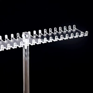 <span class=keywords><strong>Acrylic</strong></span> Tùy Chỉnh Cho 2-Tier Hiển Thị Đồ Trang Sức Chủ Rõ Ràng Tháp Đứng Cho Bangles Dây Chuyền Vòng Đeo Tay Nhẫn Bông Tai - Product Image 1