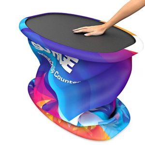 <span class=keywords><strong>Comptoir</strong></span> pop-up pliable à montage facile avec impression personnalisée, cadre en aluminium haut <span class=keywords><strong>de</strong></span> gamme, pour stand d'exposition, éclairage LED - Product Image 4