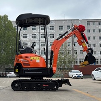 LIVRAISON GRATUITE Mini-excavatrice 1,5 tonne avec moteur Kubota, nouvelle pelle sur chenilles en acier, excavatrice compacte agricole 1 tonne 2 tonnes à vendre