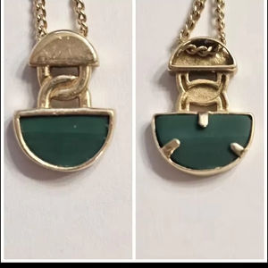 Boucles d'oreilles en acier inoxydable plaqué or avec pierre verte ovale, étanches, bijoux pour femmes, produit en gros - Product Image 2