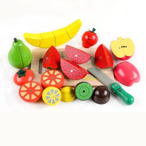 Accessoires de jeu d'imitation de <span class=keywords><strong>cuisine</strong></span> personnalisés en gros Jouets de <span class=keywords><strong>simulation</strong></span> Ensemble de fruits en bois - Product Image 1