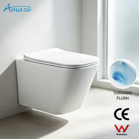 WC suspendu en céramique au design moderne, à chasse d'eau Tornado, pour salle de bain – Vente chaude