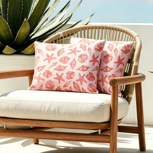 Housse de coussin décorative à imprimé étoile de mer rose, 100% polyester, housse de coussin douce pour canapé, décoration nautique et côtière - Product Image 5