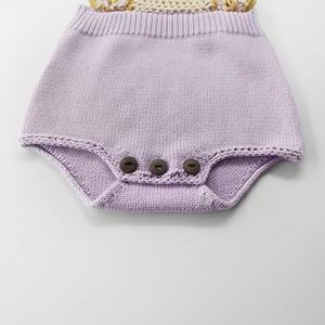 Mignon et doux bébé garçon et fille fait à la main automne <span class=keywords><strong>Crochet</strong></span> <span class=keywords><strong>combinaison</strong></span> bébé tricots - Product Image 6
