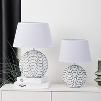 Lampe de bureau rétro de style européen, design sculpté à la main, lampe de table en céramique blanche pour hôtel, chambre à coucher