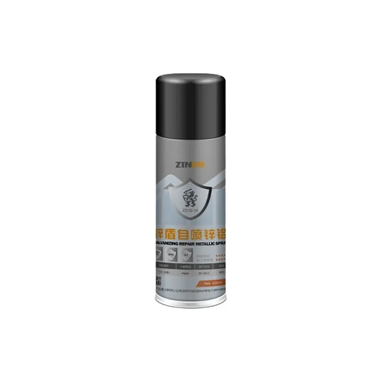 Free Sample Aerosol Spray Paint Cold Galvanizing Paint Zinc Aluminum Spray Paint With Silver Colour