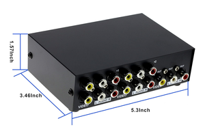 4-Cách AV Chuyển Đổi RCA <span class=keywords><strong>Switcher</strong></span> Âm Thanh <span class=keywords><strong>Video</strong></span> 4 Trong 1 Ra Composite <span class=keywords><strong>Video</strong></span> L/R Stereo Âm Thanh Hộp Chọn Cho DVD STB Trò Chơi Console - Product Image 6