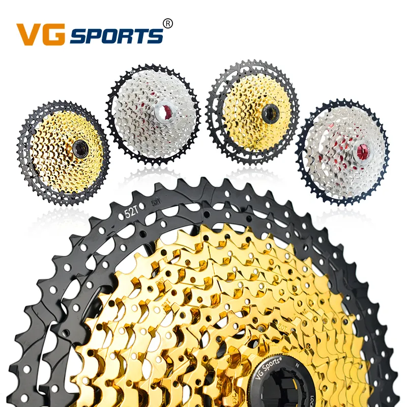 VG spor 9 10 11 12 hız dağ bisikleti kaset ayrı pedal çevirmeden alüminyum dirsek dişli bisiklet pedal çevirmeden 50/52T