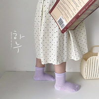 Chaussettes d'été en maille pour bébé, chaussettes pour tout-petits à bord roulé couleur macaron, chaussettes fines et respirantes pour nourrissons 0-3 ans, vente en gros
