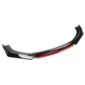 Nuovo Design universale 4 pz/set Kit carrozzeria <span class=keywords><strong>auto</strong></span> con ABS rosso paraurti Splitter Spoiler corpo anteriore realizzato in plastica resistente - Product Image 5