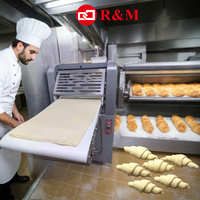 Machine à pâte automatique de type table, pour la fabrication de pâtisserie commerciale, mini laminoir à pâte, équipement pour la margarine, ligne pour croissants