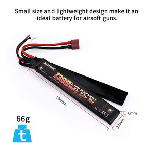 Schneller Versand 2s 15c 7,4 V 1300mAh Power Airsoft Lipo Batterie Rc Batterie mit Deans-T-Anschluss - Product Image 3