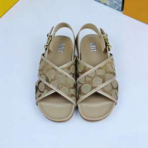 Chaussures décontractées pour femmes avec empeigne en sangle motif fleur ancienne, sandales pour femmes et dames - Product Image 2