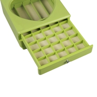 Boîte à bijoux en bois vert clair brillant avec fenêtre en forme de cœur, double tiroir, logo personnalisé, organisateur de rangement multi-compartiments pour bijoux