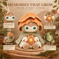 Peluche interactive intelligente AI Storyteller avec veilleuse et sons apaisants pour le sommeil