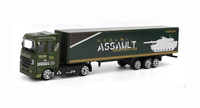 Modèle miniature personnalisé 1:72 en alliage, voiture conteneur coulissante, à friction, roues libres, moulé sous pression, cadeau pour garçons