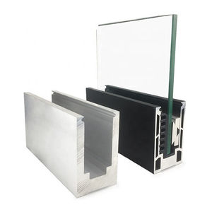 Profilé en aluminium 6063, base de marche, rail linéaire en U, balustrade sans cadre, <span class=keywords><strong>garde</strong></span>-<span class=keywords><strong>corps</strong></span> en verre pour balcon - Product Image 3
