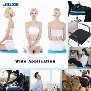 مقعد جل وسادة الأزرق اللون مزدوجة سميكة TPE وسادة ل طويلة الجلوس مع عدم الانزلاق غطاء تنفس العسل وسدات الكرسي - Product Image 5