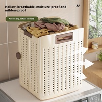 Panier à linge pliable multifonctionnel à suspendre, bac de rangement mural en plastique pour vêtements, literie et salle de bain