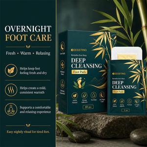 Patchs détoxifiants coréens pour les pieds, marque privée, nettoyage en profondeur, relaxation, amélioration du sommeil, élimination de l'humidité - Product Image 3