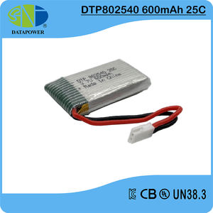 높은 방전 25C 3.7v 600 mah 파우치 리튬 폴리머 배터리 모델 802540 3.7v Lipo 충전식 25C 배터리 600 Mah - Product Image 5