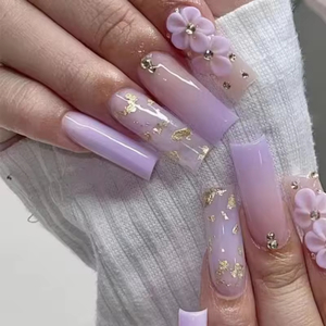 24 <span class=keywords><strong>Uñas</strong></span> Postizas <span class=keywords><strong>de</strong></span> Lujo con Diamantes Brillantes, Cobertura Completa, Forma Almendrada, Ovalada y <span class=keywords><strong>de</strong></span> Ataúd <span class=keywords><strong>para</strong></span> Dedos - Product Image 3