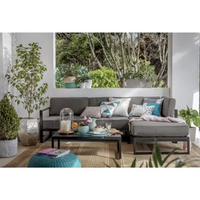 Prix d'usine – Ensemble de 3 canapés d'angle en rotin KD – Mobilier moderne et durable pour salon extérieur, appartement et jardin – Résistant à l'eau