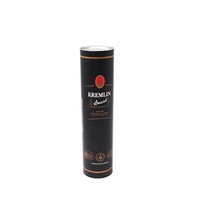 Boîte d'emballage de whisky de luxe écologique et recyclable en forme de cylindre avec noyau en papier personnalisé, tube en carton pour bouteille de vin, couvercle en fer