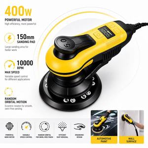 <span class=keywords><strong>Lijadora</strong></span> <span class=keywords><strong>Orbital</strong></span> Aleatoria de 400W, <span class=keywords><strong>Lijadora</strong></span> Eléctrica de Pared de 150mm, 10000 RPM, Velocidad Variable, Pulidora de Pintura <span class=keywords><strong>para</strong></span> Automóviles, <span class=keywords><strong>para</strong></span> <span class=keywords><strong>Madera</strong></span> y Paneles de Yeso, OEM - Product Image 2