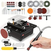 Mini scie de table compacte pour le travail du bois, modèle transfrontalier, en alliage d'aluminium, 2 pouces, 24V, garantie 1 an, petite machine de bureau DIY