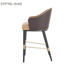 Jambe <span class=keywords><strong>en</strong></span> bois velours <span class=keywords><strong>tissu</strong></span> comptoir commercial hauteur cuisine moderne chaises <span class=keywords><strong>de</strong></span> <span class=keywords><strong>bar</strong></span> tabouret <span class=keywords><strong>de</strong></span> <span class=keywords><strong>bar</strong></span> <span class=keywords><strong>de</strong></span> luxe <span class=keywords><strong>avec</strong></span> <span class=keywords><strong>accoudoir</strong></span> - Product Image 2