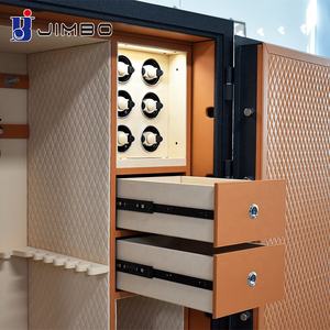 Coffre-fort biométrique de luxe personnalisé avec 6 remontoirs automatiques pour montres, boîte de sécurité, tiroirs à bijoux pour la maison et la villa - Product Image 5