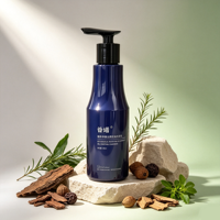 Distributeur de savon liquide rechargeable en plastique PET écologique de 300 ml, texture lisse, pompe à lotion durable, impression de logo personnalisée