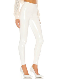 <span class=keywords><strong>Pantaloni</strong></span> Aderenti da <span class=keywords><strong>Donna</strong></span> in Finta Pelle Latex, Vita Alta, Elasticizzati, Leggeri, Sexy Leggings in PVC Personalizzabili - Product Image 3