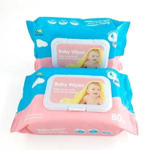 Lingettes humides en coton pour bébés, pièces, lingettes avec logo personnalisé, bon marché, pour bébés - Product Image 1