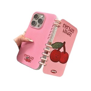 Màu Hồng Cherry Trường Hợp Điện Thoại Cho Iphone 17 16 15 14 13 12 11 Pro Max Không Khí Cuộn Dây Máy Tính Xách Tay Hình Dạng Bảo Vệ Trường Hợp - Product Image 4