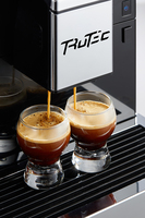 Cafetera Totalmente Automática con Pantalla Táctil, Máquina de Espresso con Espumador de Leche, Voltaje Comercial: 220V / 110V