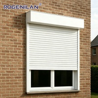 Persianas enrollables de aluminio minimalistas ROGENILAN, con ventilación, motorizadas, de seguridad, con control remoto