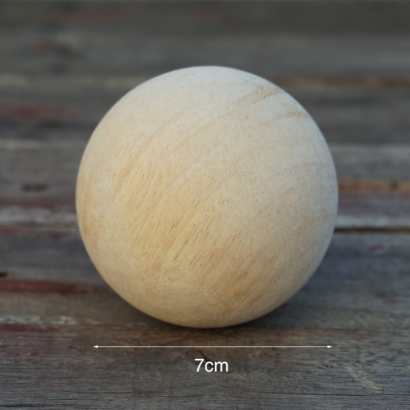 7cm-rubber wood wooden ball
