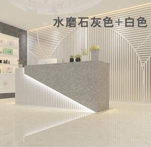 Mesin kasir Gym Salon kayu Modern untuk <span class=keywords><strong>Bar</strong></span> Penerimaan Spa Hotel furnitur bergaya untuk Salon - Product Image 6