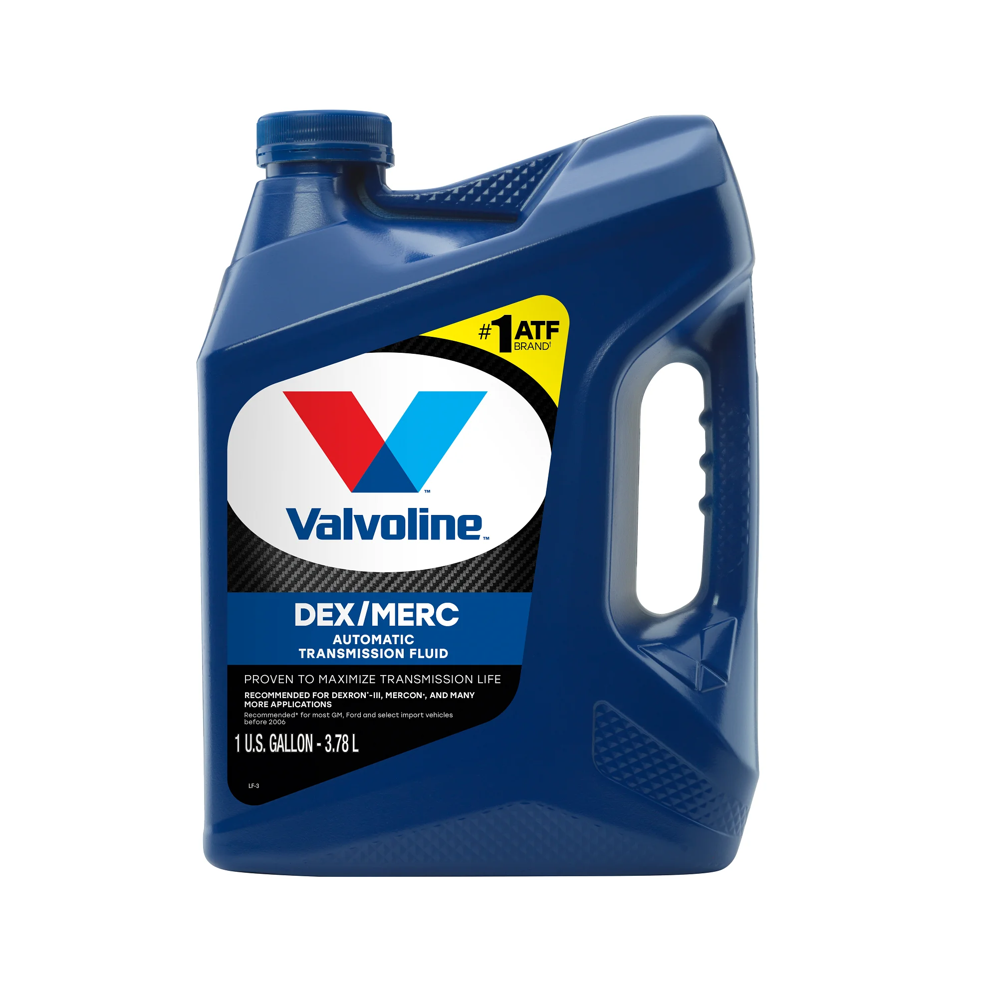 Valvoline DEX/MERC 1 Gallon 3.78L Plastic ATF Premium Automatic Transmission Fluid 3 Bottles/Pack Made in USA Auto Parts Image 1